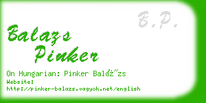 balazs pinker business card